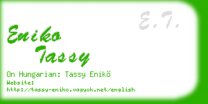 eniko tassy business card