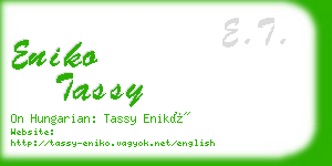 eniko tassy business card